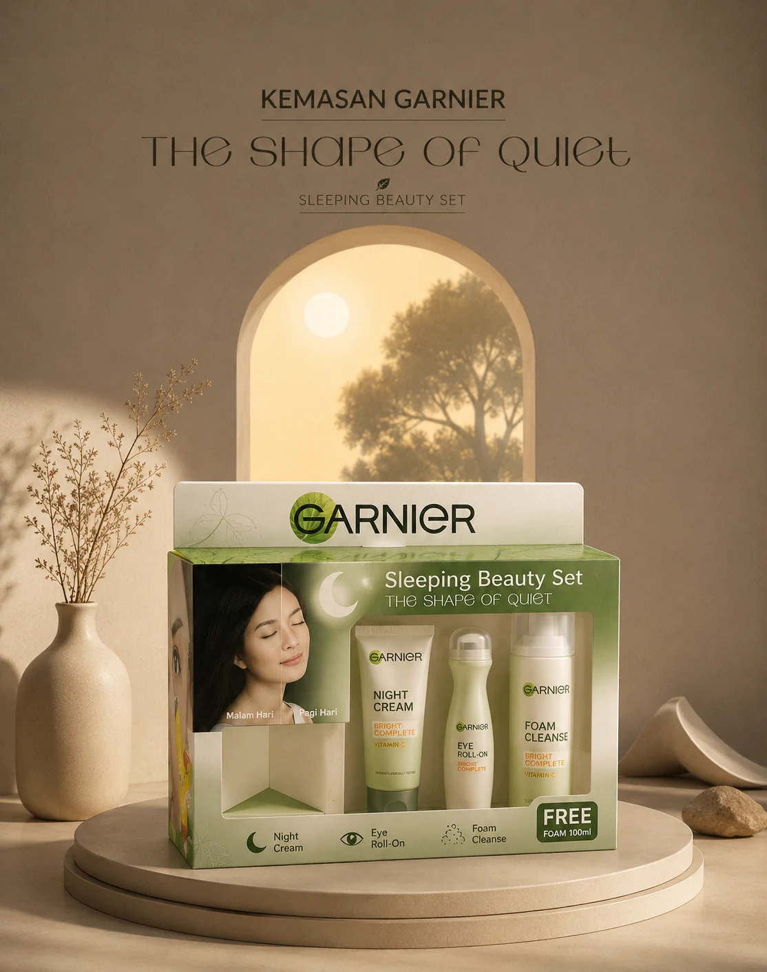 Kemasan Garnier Sleeping Beauty Set